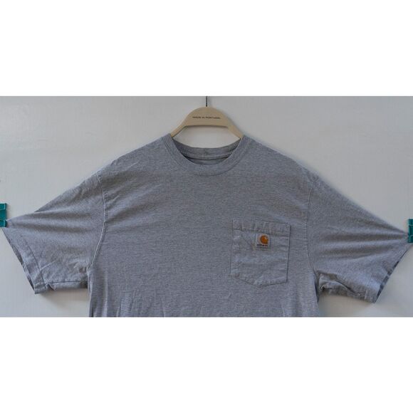 Carhartt T-Shirt Men's Gray Pocket Crew Short Sleeves Original Fit Size M - Picture 3 of 9